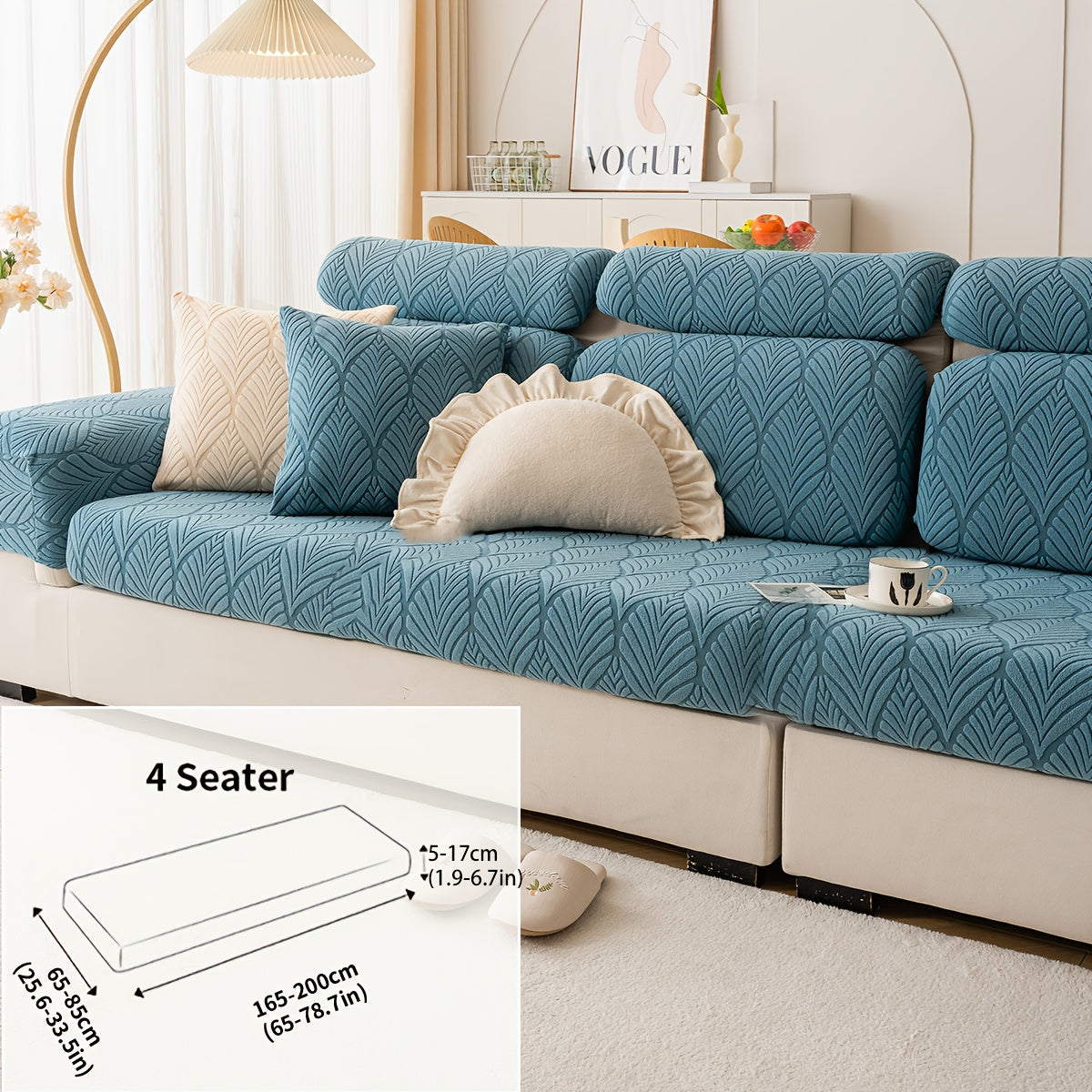 Housse de canapé extensible en polaire à housses séparées, autre coloris