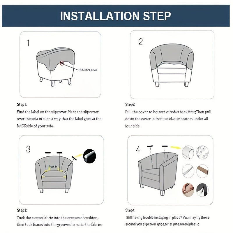 Housse de canapé extensible en fibre de lait à motif géométrique pour fauteuil, détail de la finition
