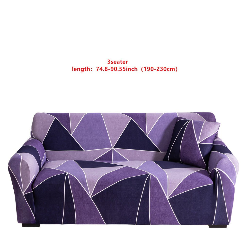 Housse de canapé extensible en fibre de lait à rayures, tissu de 120 à 140 g/m²