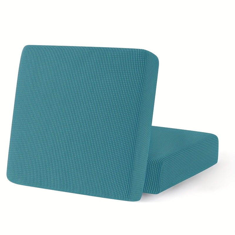 Housse de coussin extensible en velours côtelé jacquard, gros plan sur le tissu
