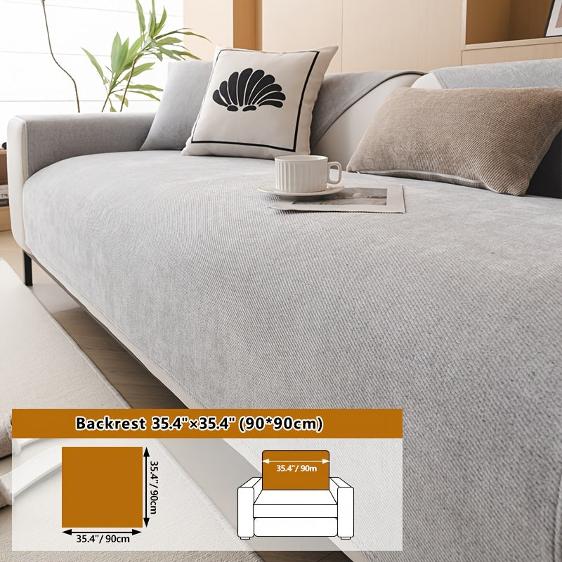 Housse de coussin épaisse en chenille antidérapante, mise en situation