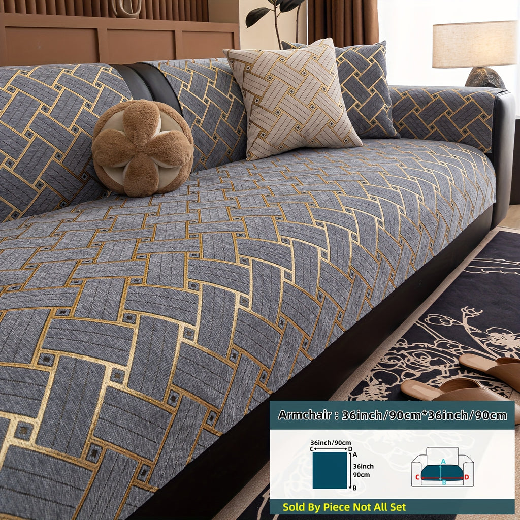 Housse de coussin en chenille antidérapante d'esprit bohème, détail de la finition