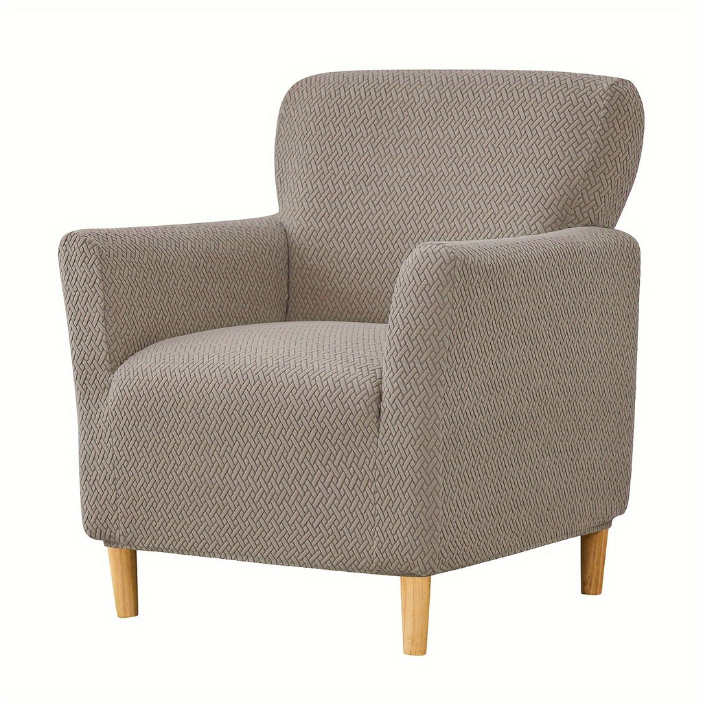 Housse de fauteuil extensible en polaire jacquard en T, compatible fauteuil