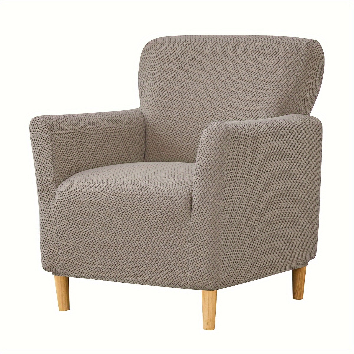 Housse de fauteuil extensible en polaire jacquard en T, compatible fauteuil Image