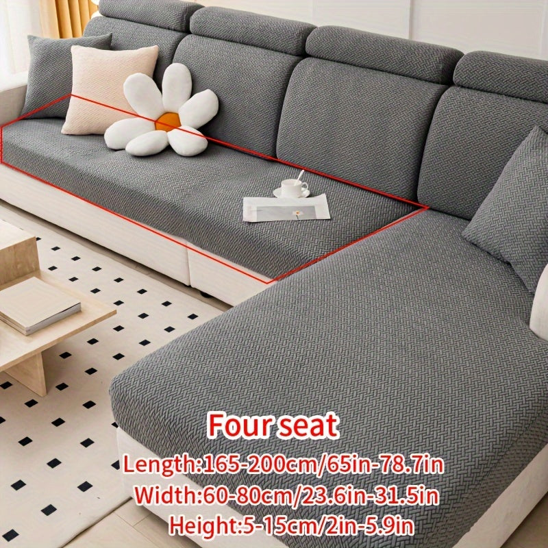 Housse de canapé en polaire jacquard antidérapante, visuel produit