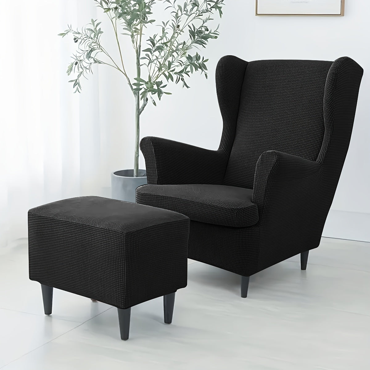 Housse de fauteuil extensible en polaire jacquard pour fauteuil, autre coloris