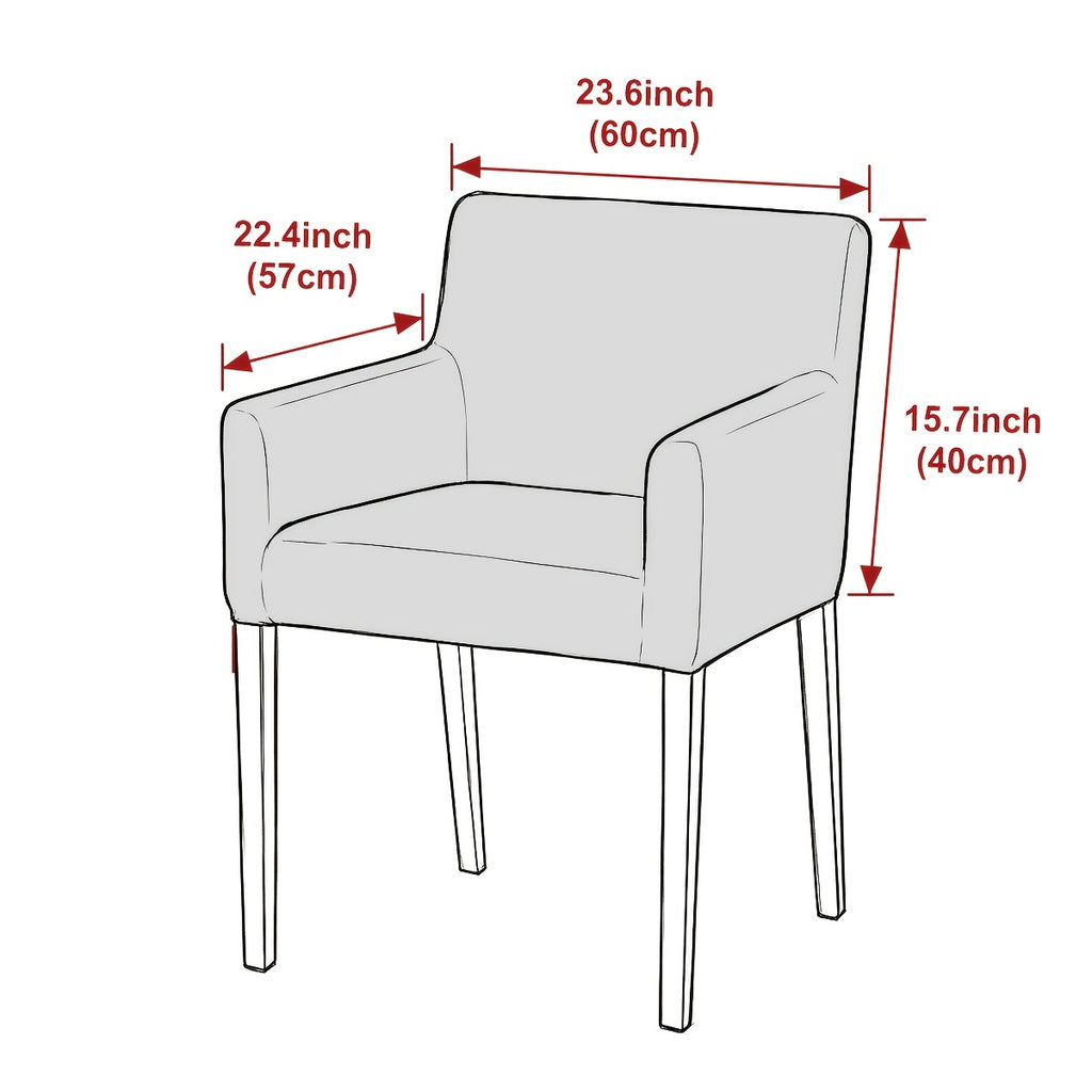 Housse de chaise épaisse extensible en velours côtelé jacquard, mise en situation
