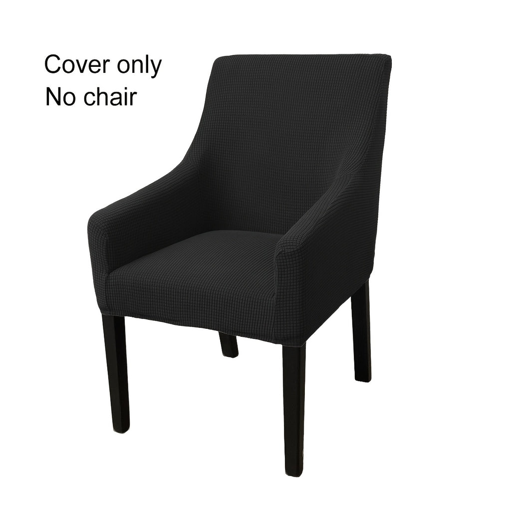 Housse de fauteuil épaisse extensible en velours côtelé jacquard, détail de la finition