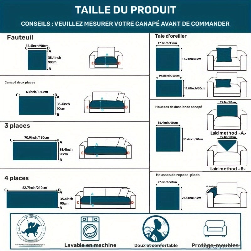 Housse de canapé aspect bouclette, visuel produit