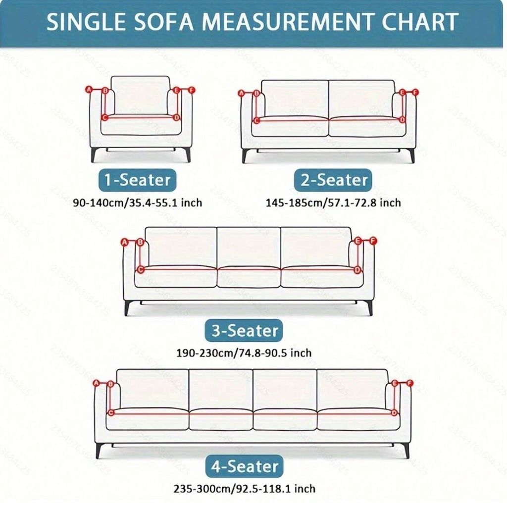 Housse de canapé légère extensible en polyester, vue de dos