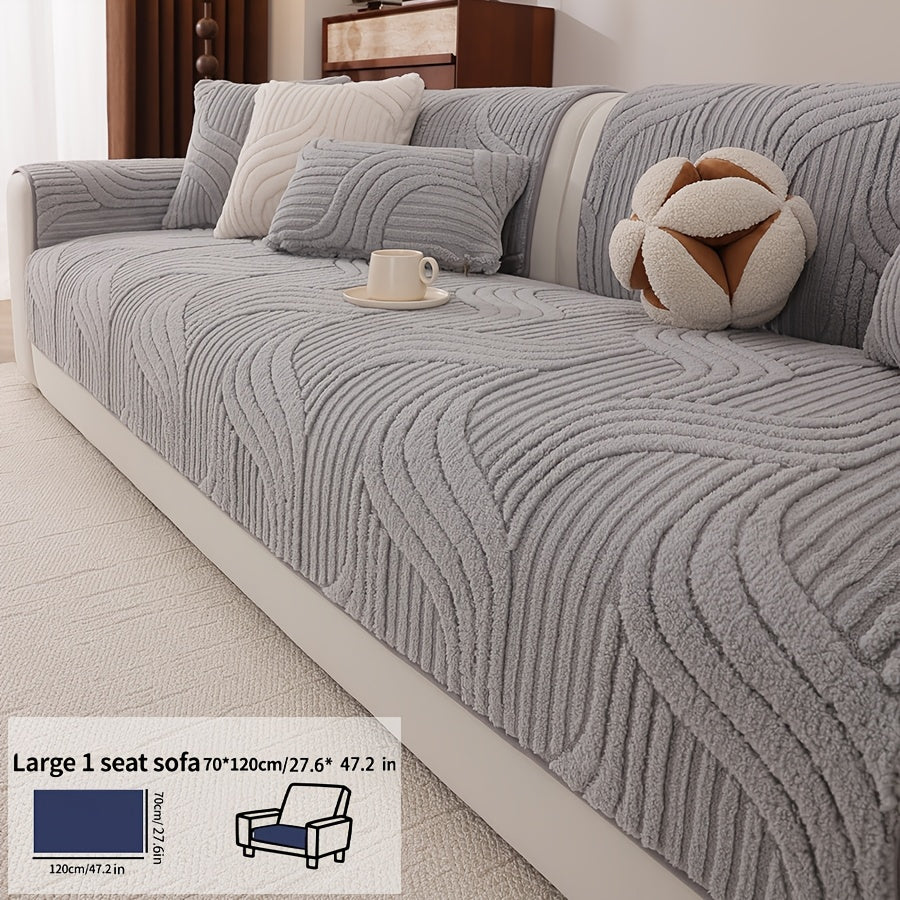 Housse de coussin épaisse en velours matelassée antidérapante d'esprit bohème, housse posée
