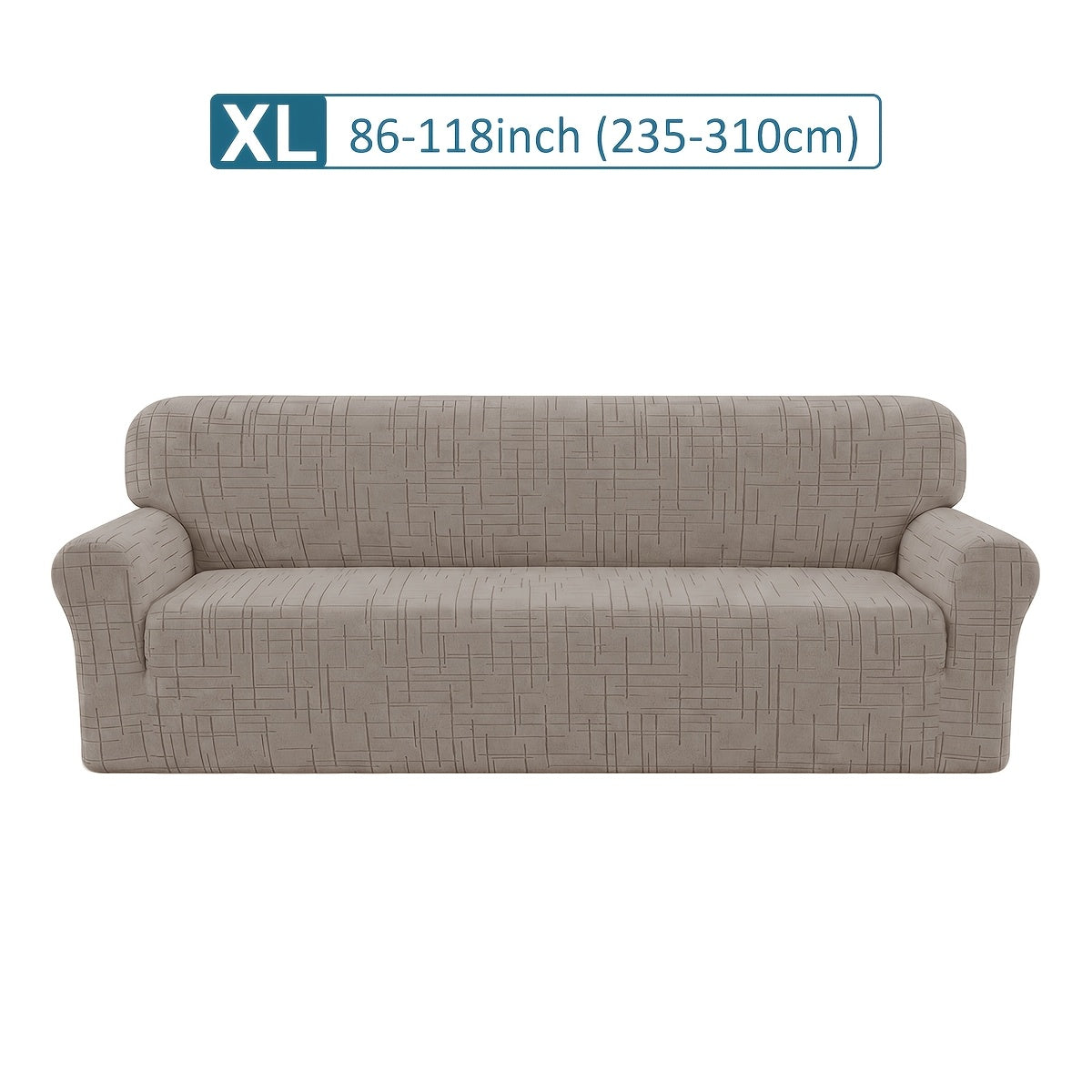 Housse de canapé extensible en polaire jacquard, vue de dos