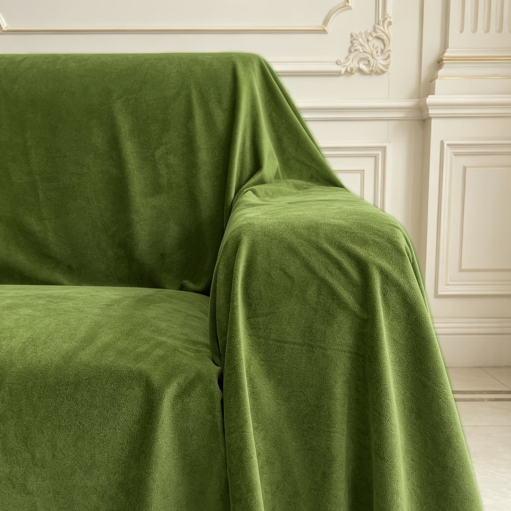 Housse de canapé épaisse en velours au rendu glamour, visuel produit