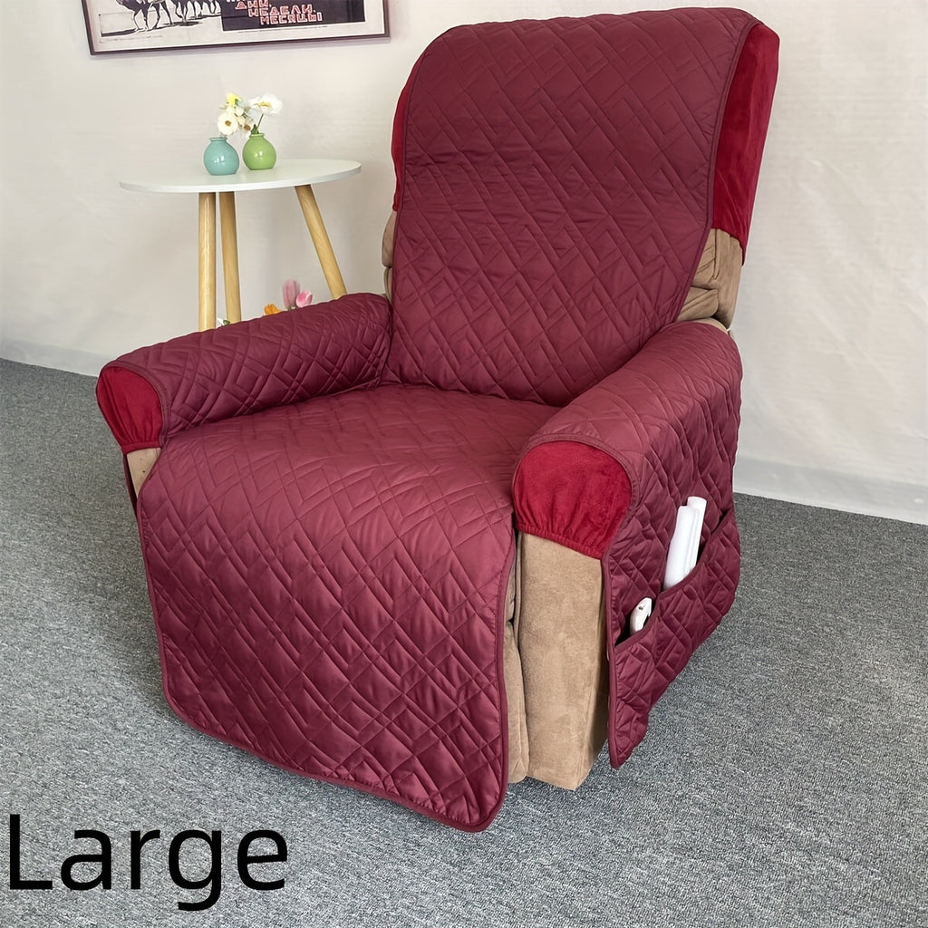 Housse de fauteuil matelassée antidérapante pour fauteuil, housse posée