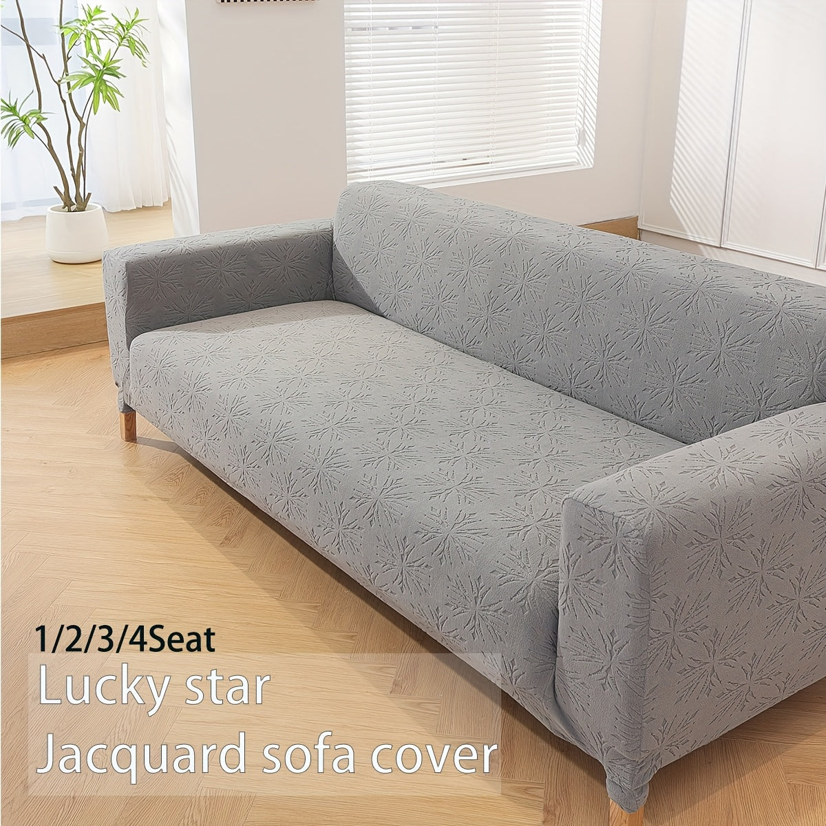 Housse de canapé épaisse extensible en polaire jacquard anti-griffes