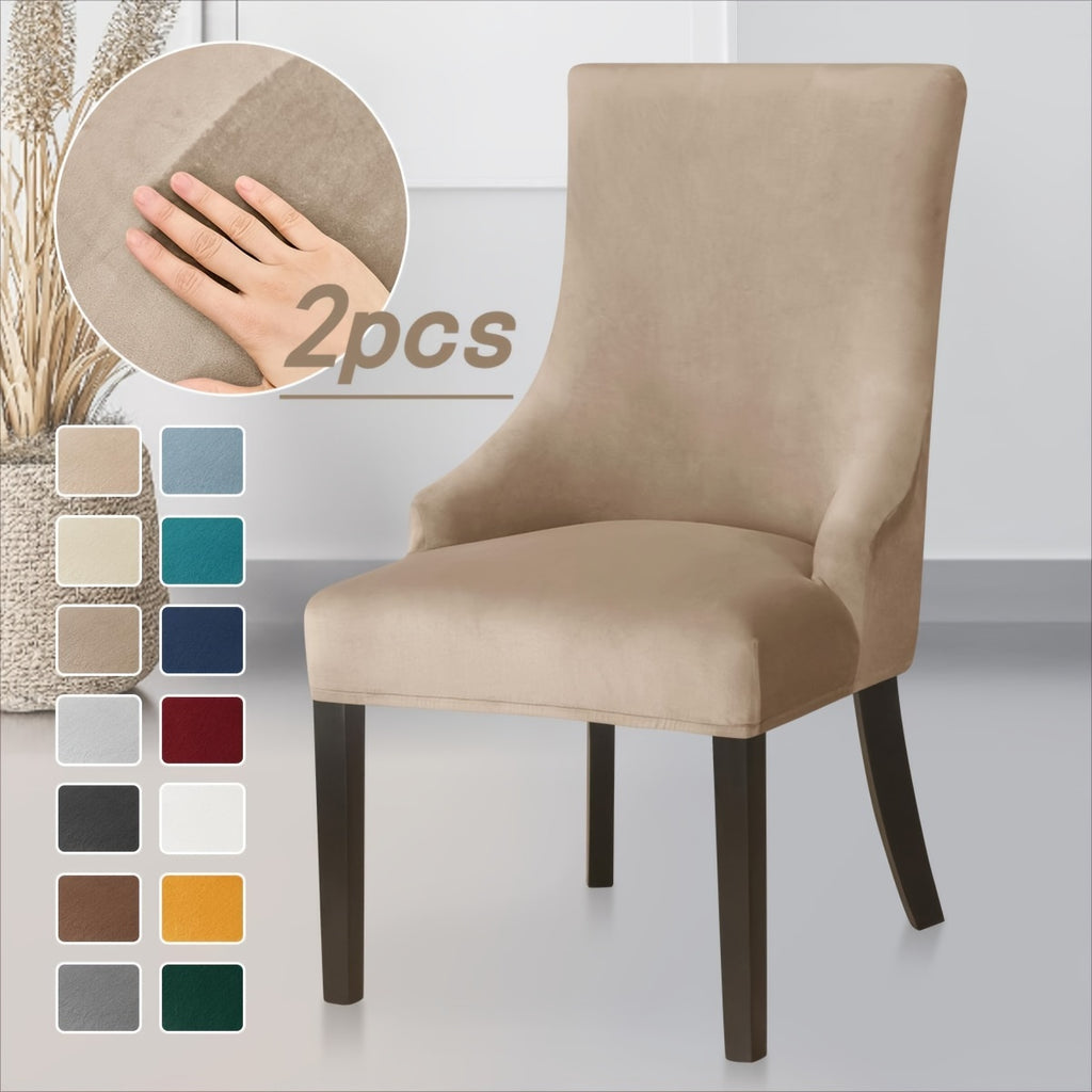 Housse de fauteuil extensible en velours — détail de la matière : velours