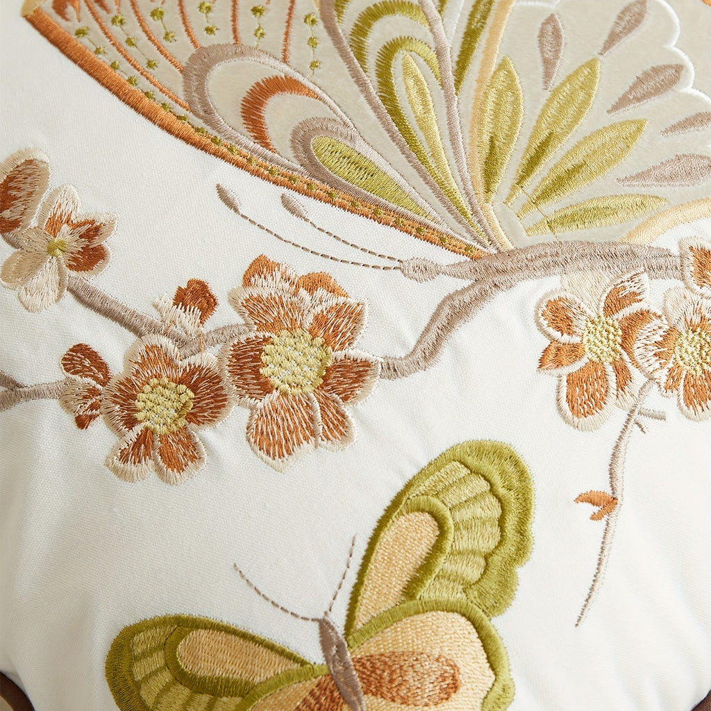 Housse de coussin d'esprit campagne, détail de la finition