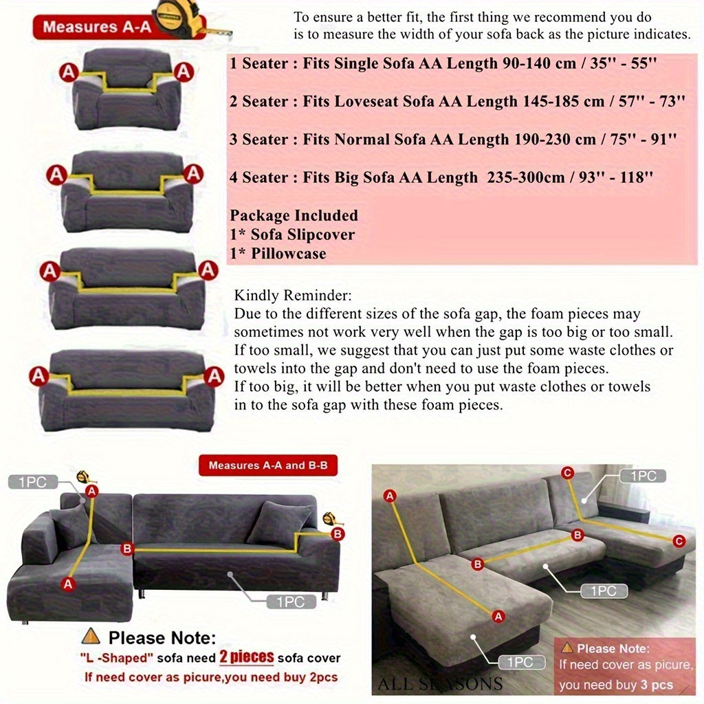 Housse de canapé légère en polyester, détail de la finition