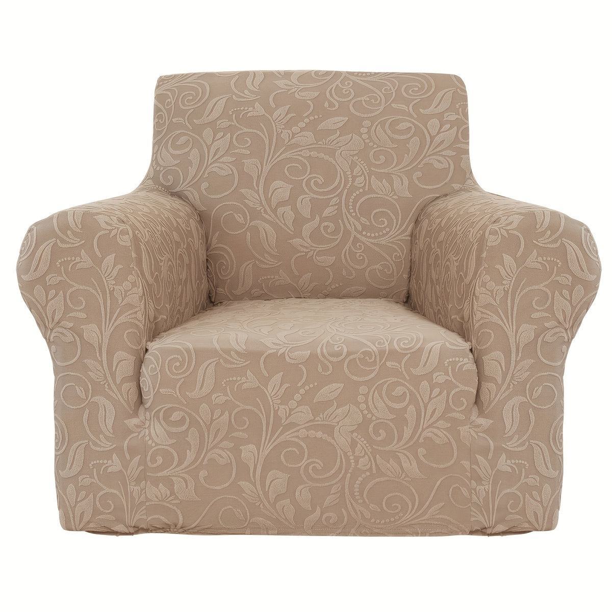 Protection de canapé extensible en polaire jacquard d'esprit vintage, gros plan sur le tissu