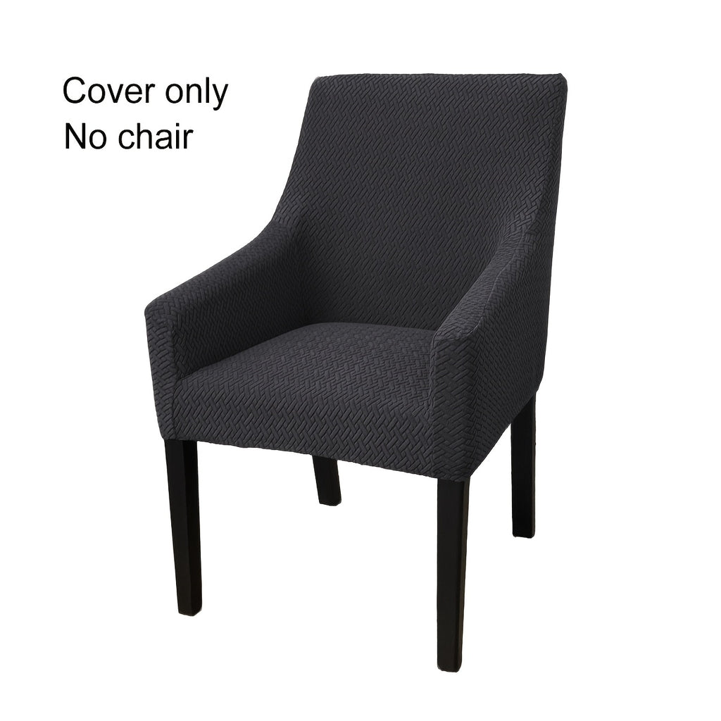 Housse de chaise extensible en polaire jacquard en T, gros plan sur le tissu