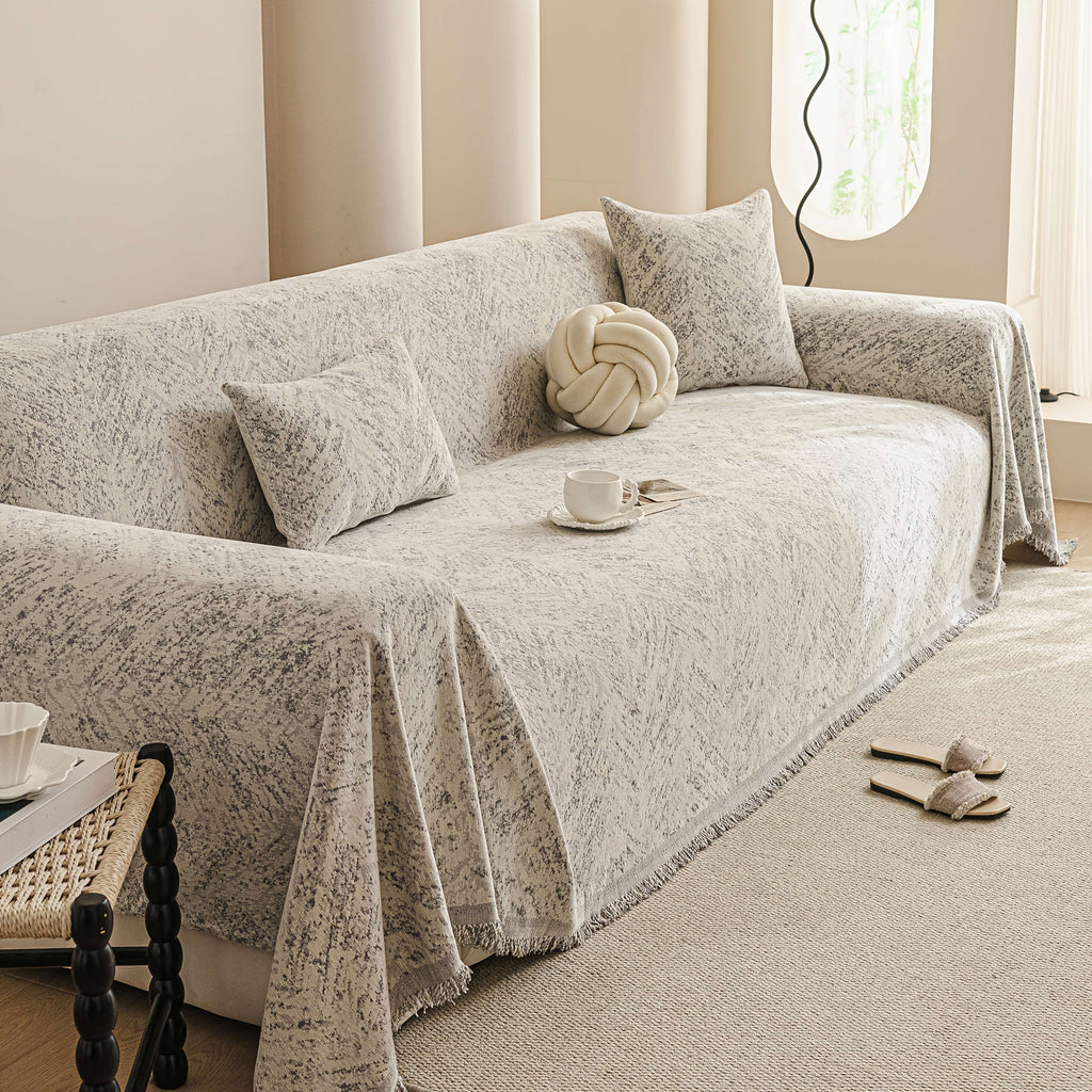 Housse de canapé épaisse en chenille jacquard antidérapante, compatible fauteuil, canapé deux places, canapé trois places