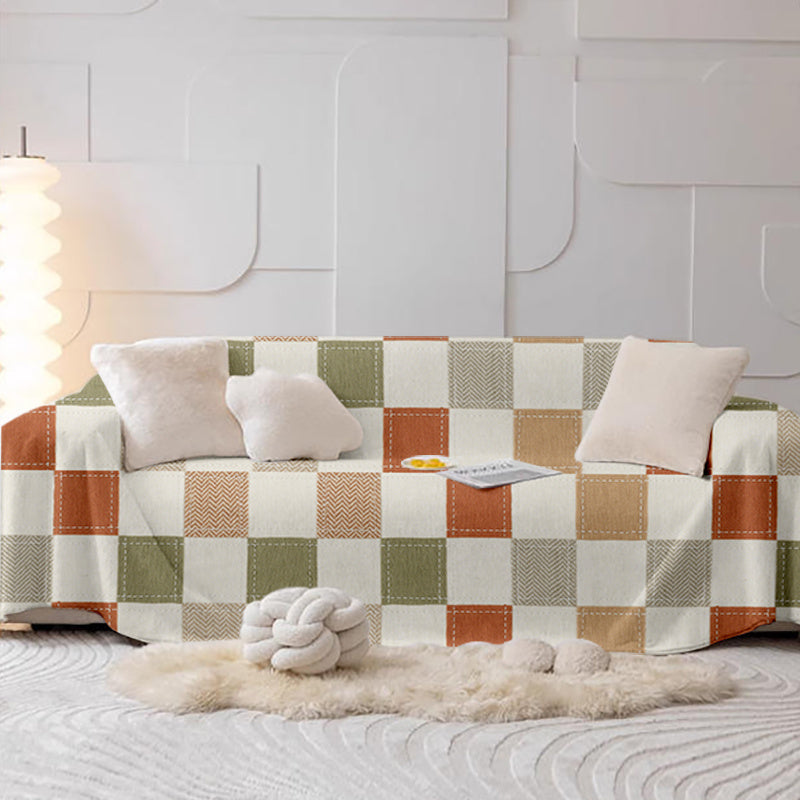 Housse de canapé, gros plan sur le tissu