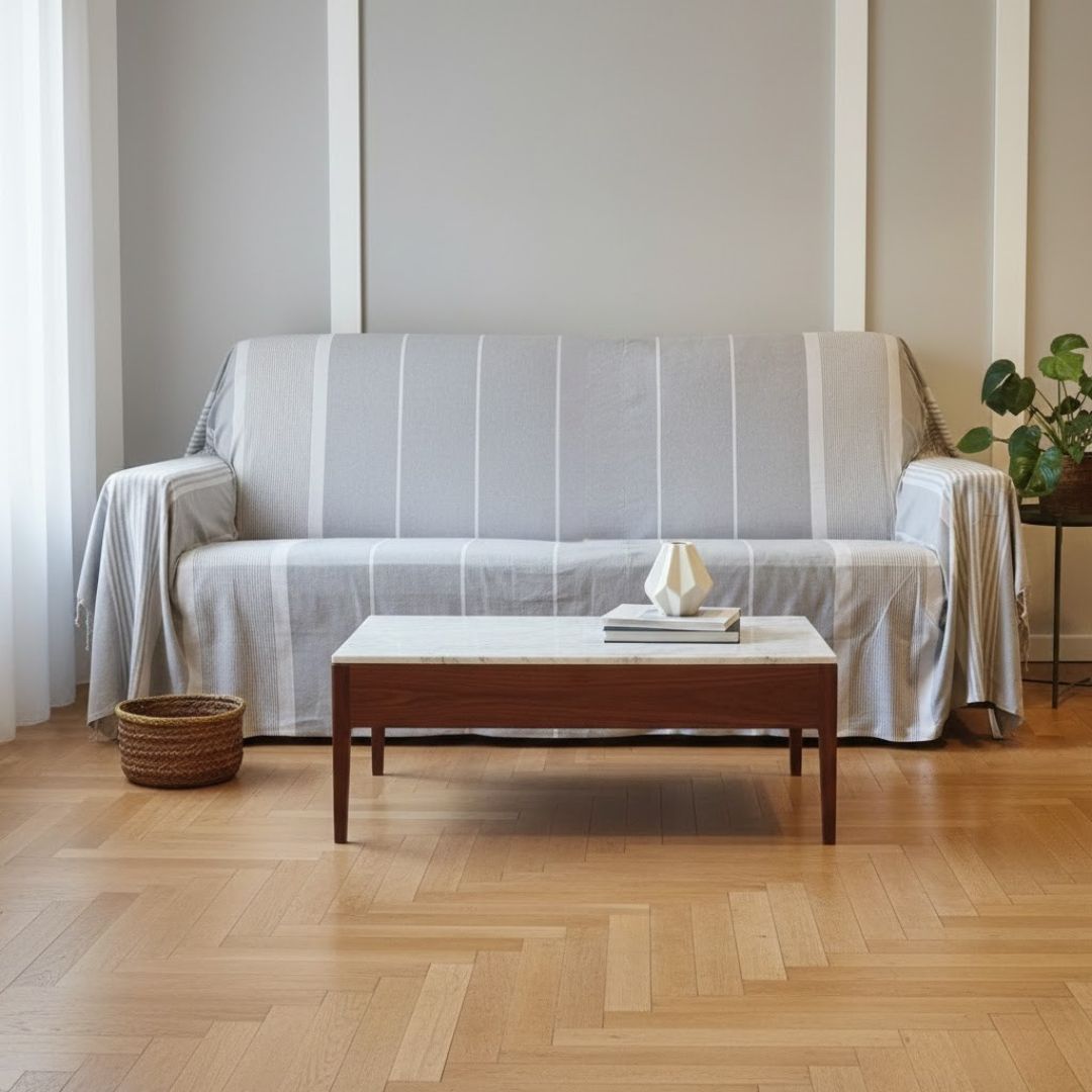 Housse de canapé en coton — détail de la matière : coton Image