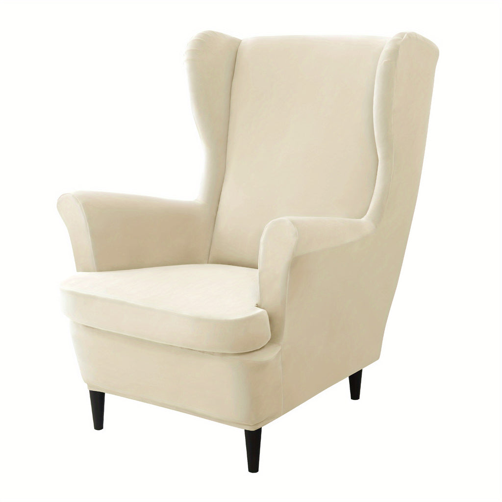 Housse de canapé épaisse extensible en velours pour fauteuil