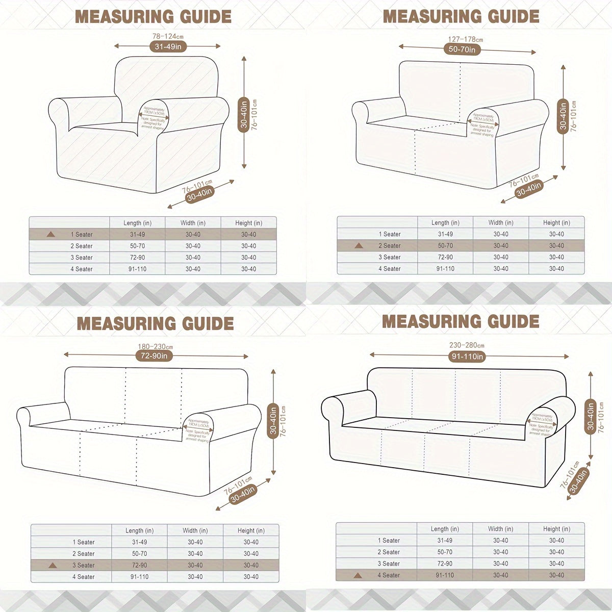 Housse de canapé épaisse extensible en polaire jacquard, gros plan sur le tissu