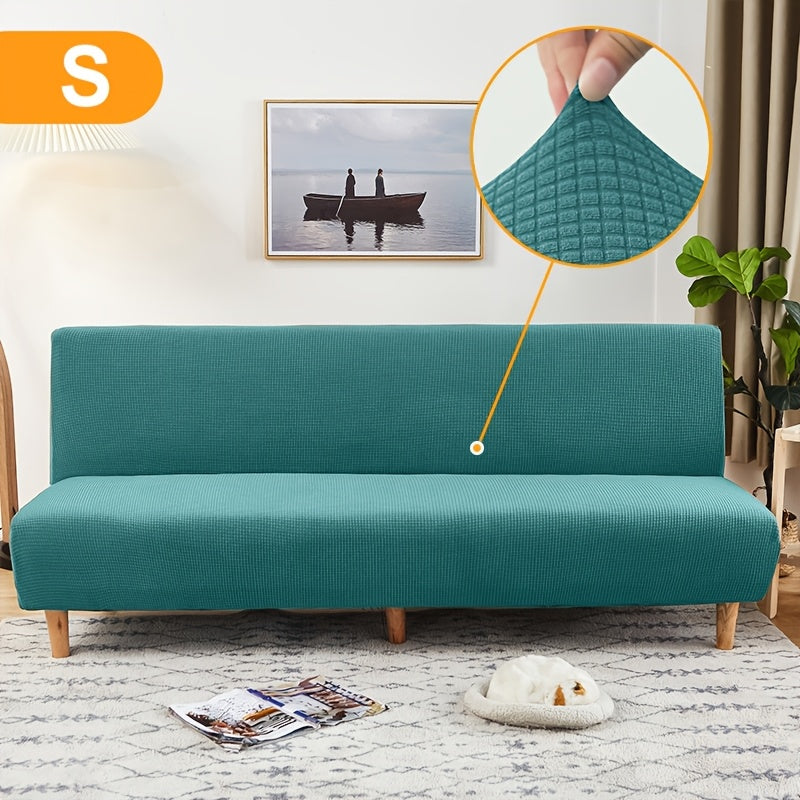 Housse de canapé extensible en polaire jacquard à maille gaufrée, gros plan sur le tissu