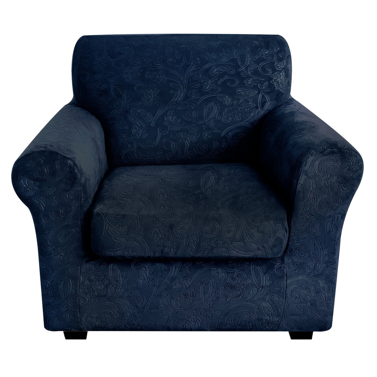 Housse de canapé extensible en polaire jacquard antidérapante à housses, mise en situation
