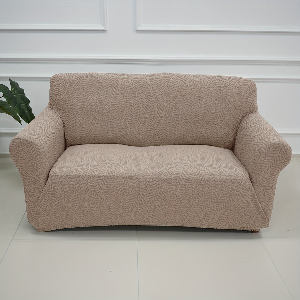 Housse de canapé épaisse extensible en polaire jacquard, vue de dos