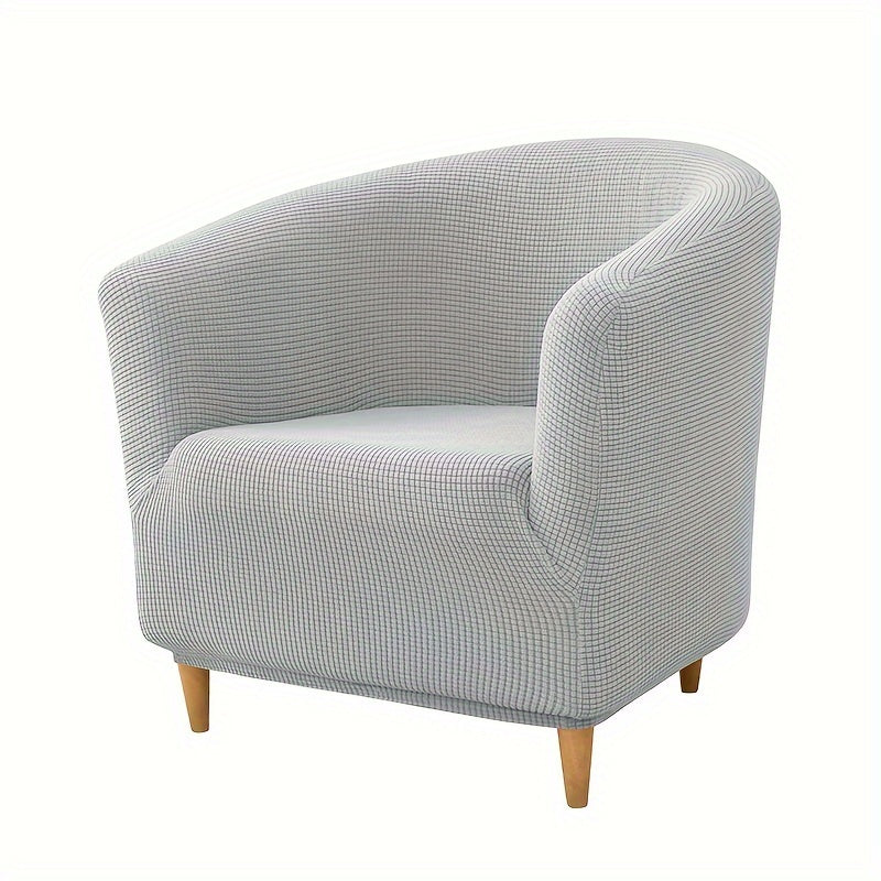 Housse de fauteuil épaisse extensible en polaire jacquard pour fauteuil, vue d'ensemble
