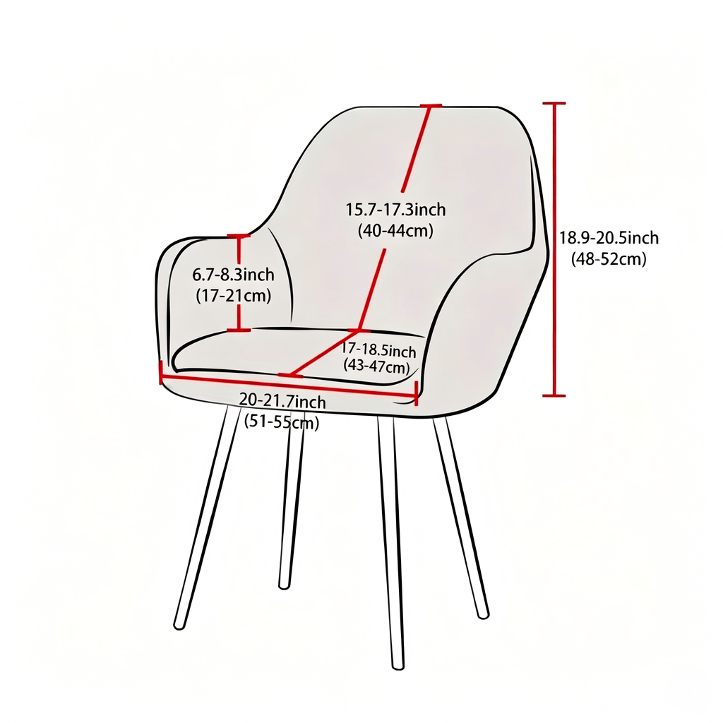 Housse de fauteuil extensible en fibre de lait imprimée au rendu glamour, tissu de 180 à 200 g/m²