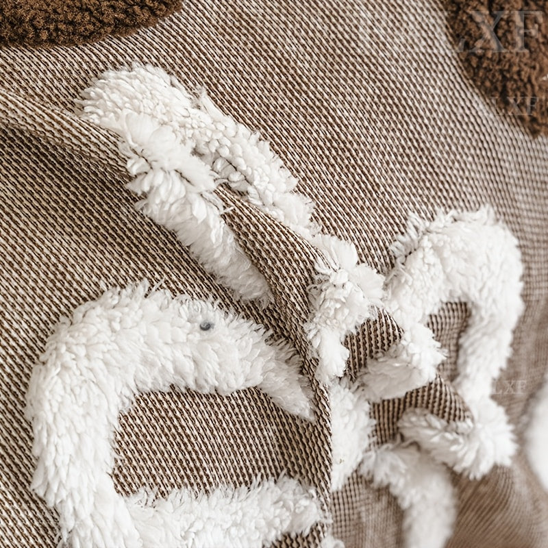 Housse de canapé en velours jacquard à rayures, gros plan sur le tissu