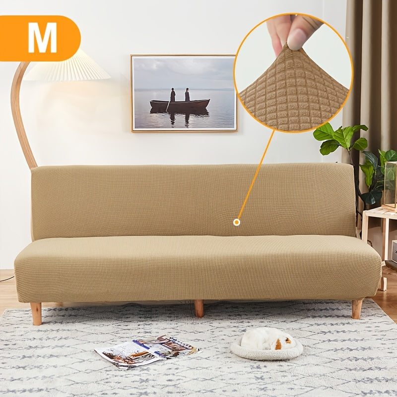 Housse de canapé extensible en polaire jacquard à maille gaufrée, vue d'ensemble
