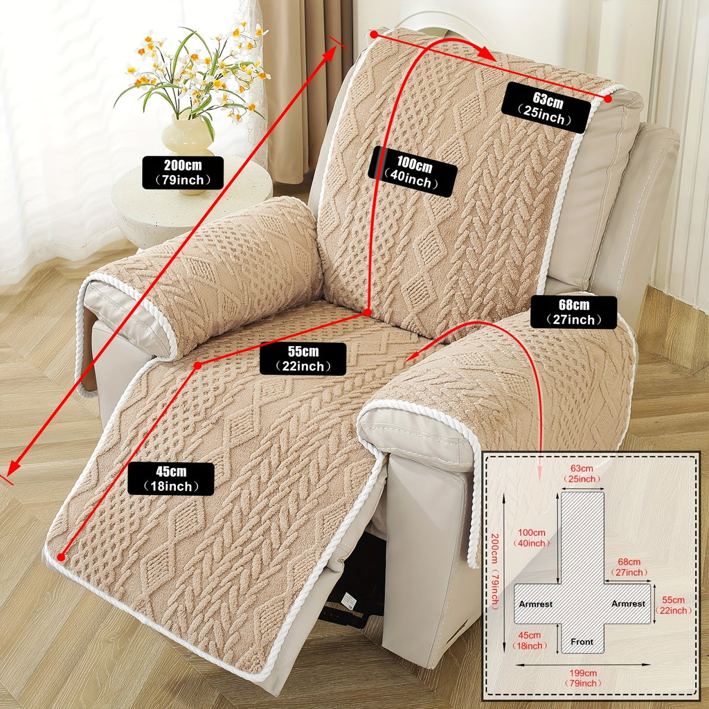 Housse de canapé en velours jacquard pour fauteuil, compatible fauteuil