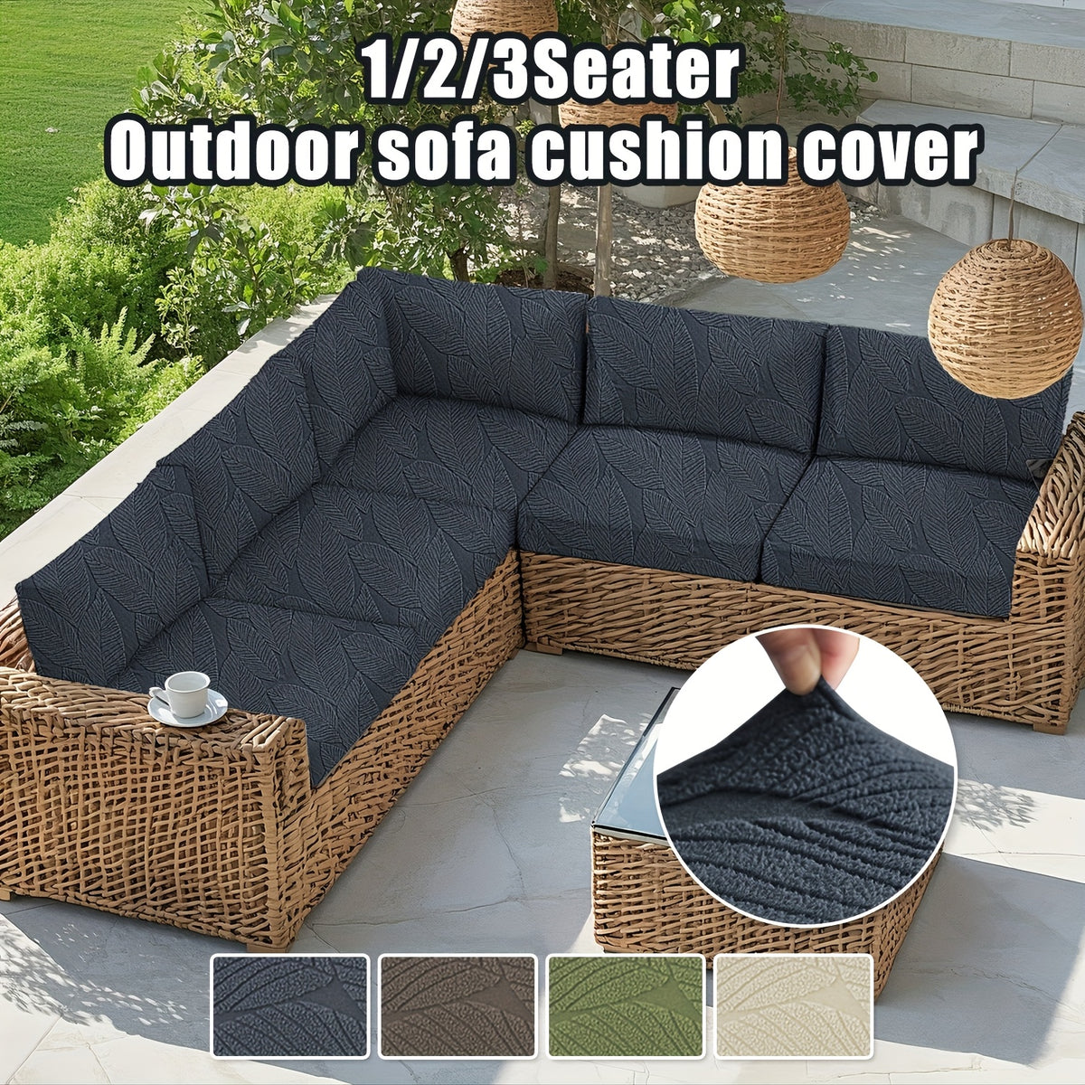 Housse de canapé extensible en polaire — détail de la matière : polaire Image