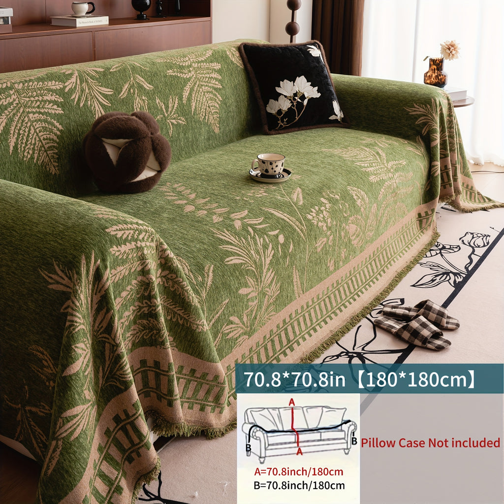 Housse de canapé en polyester en T, mise en situation