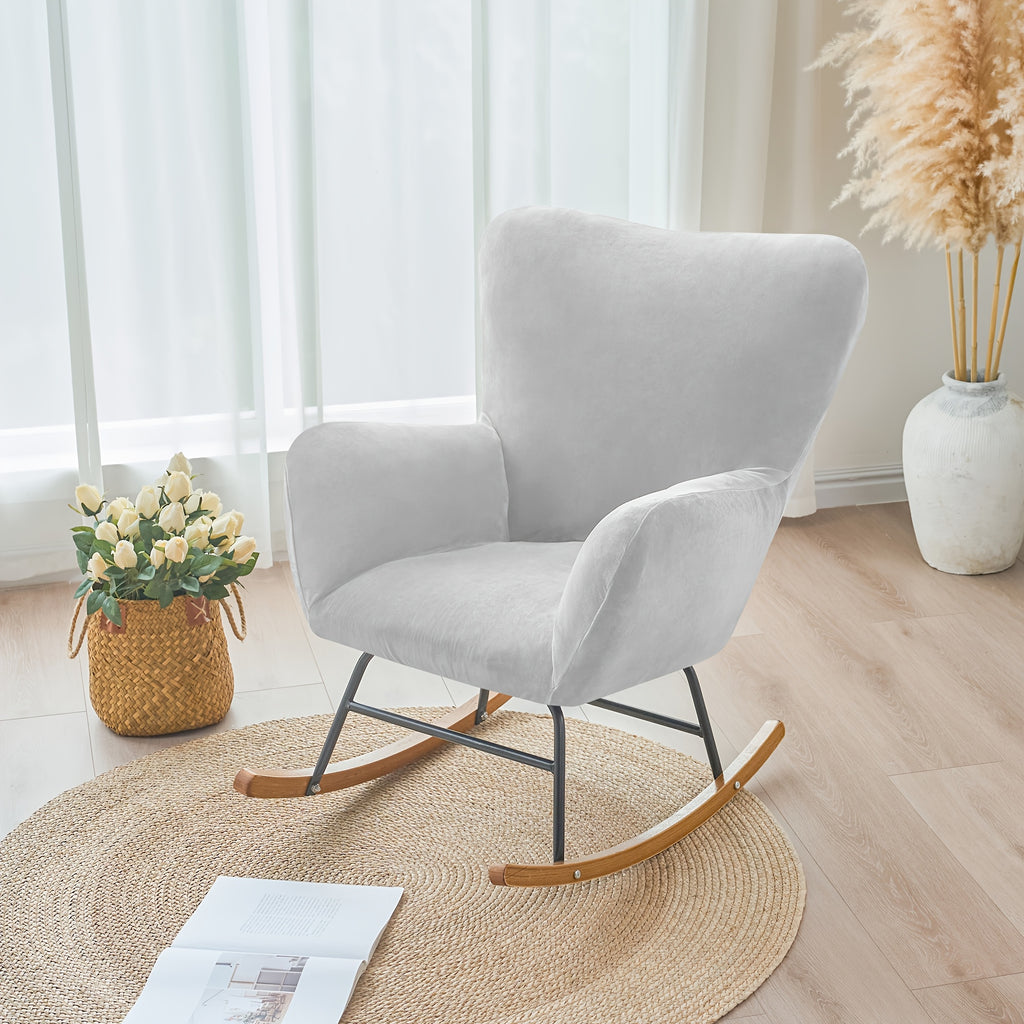 Housse de fauteuil extensible en velours pour fauteuil, vue de dos