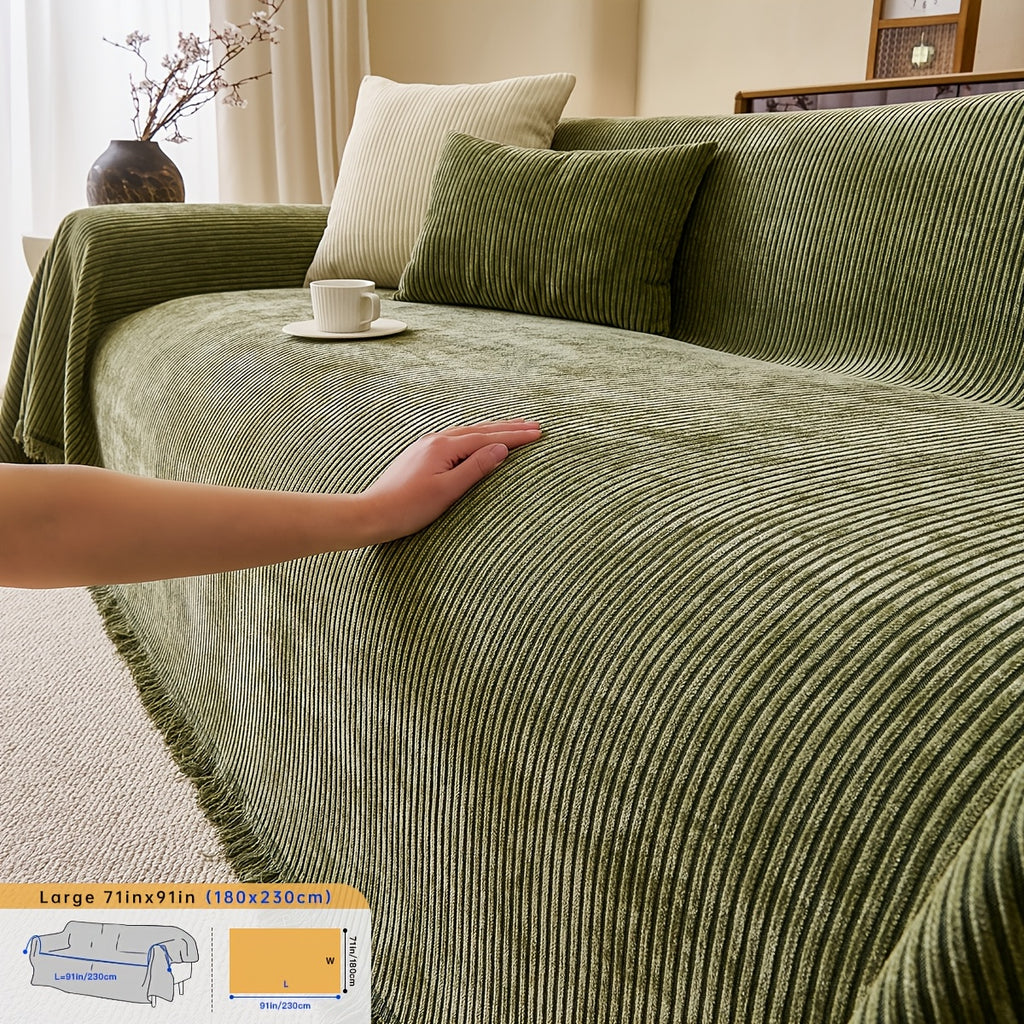 Housse de coussin épaisse en chenille, gros plan sur le tissu