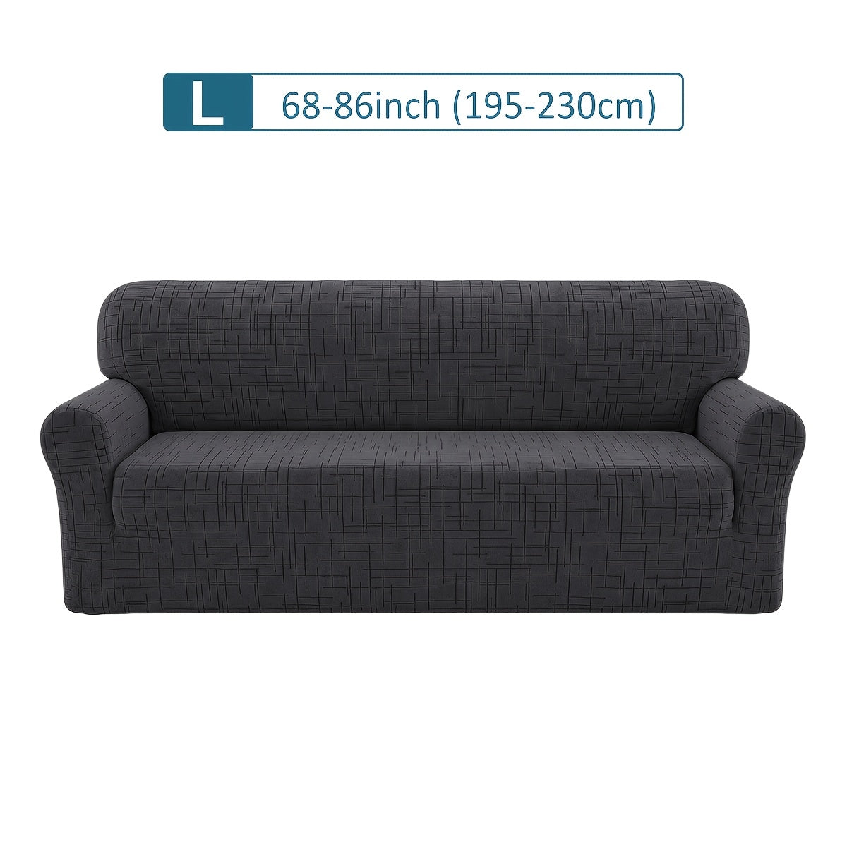 Housse de canapé extensible en polaire jacquard, mise en situation