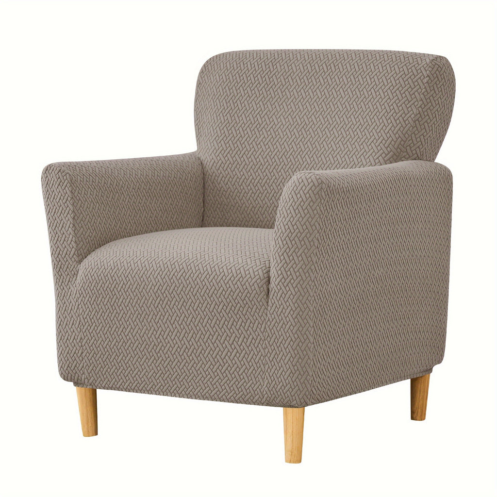 Housse de fauteuil extensible en polaire jacquard pour fauteuil, gros plan sur le tissu