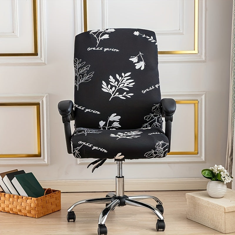 Housse de chaise extensible en polyester à fermeture éclair, gros plan sur le tissu