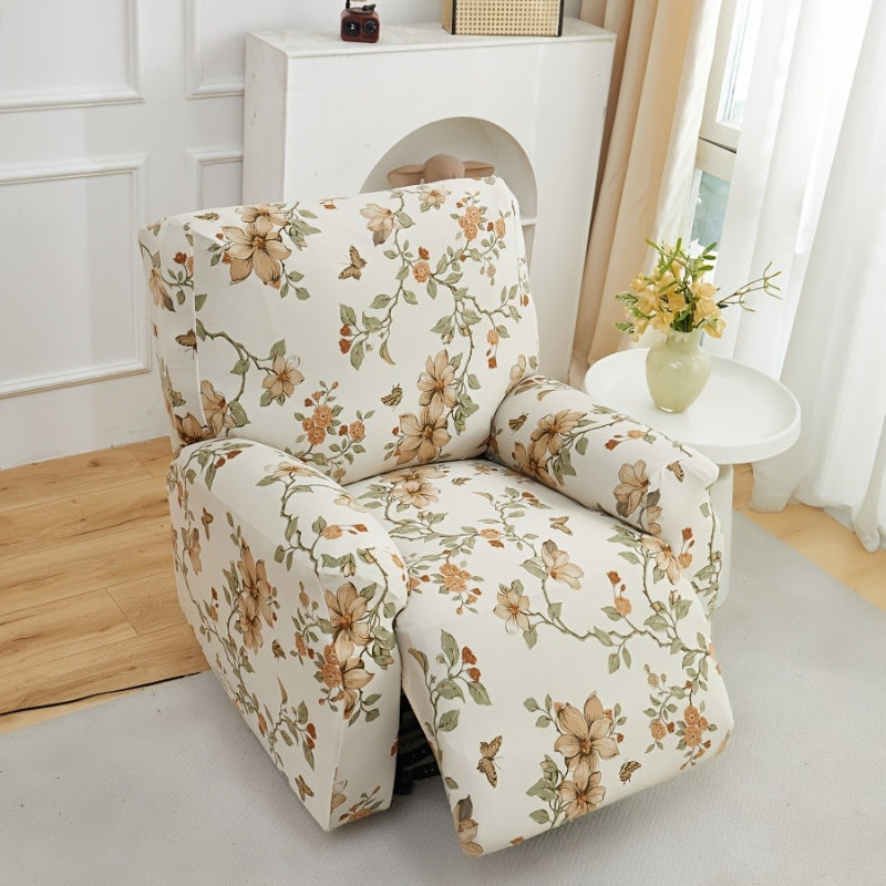 Housse de canapé légère extensible en fibre de lait imprimée antidérapante, compatible fauteuil