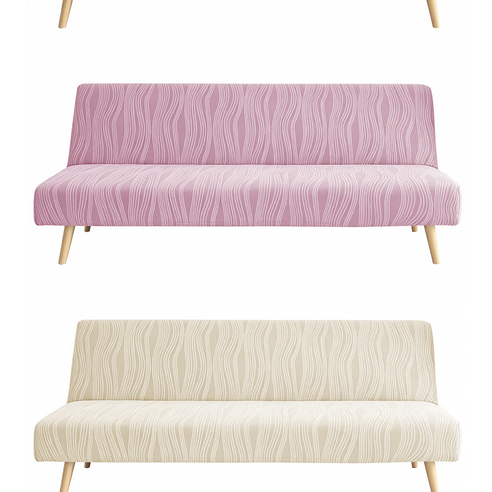 Housse de canapé extensible en jacquard antidérapante, mise en situation