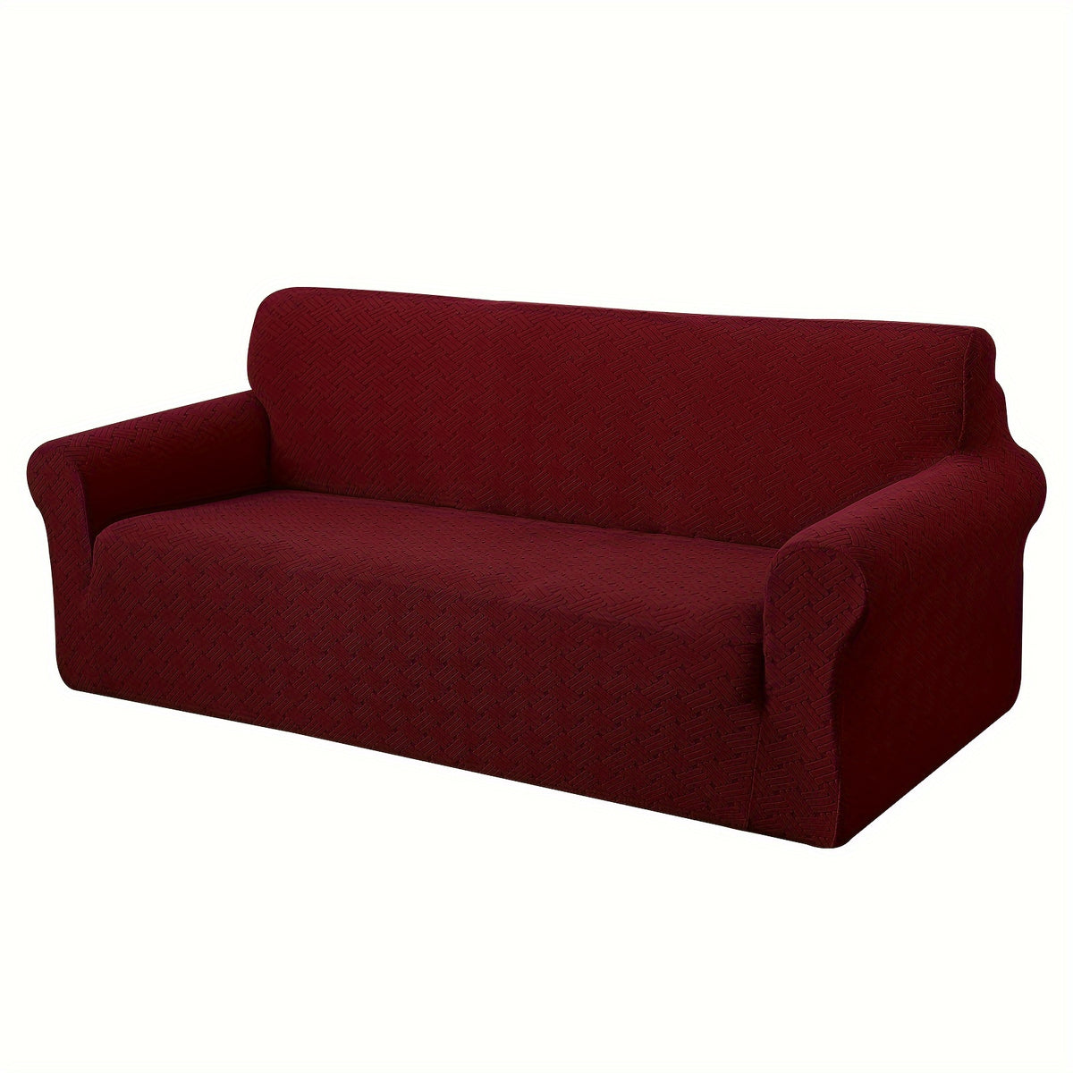 Housse de canapé épaisse extensible en polaire jacquard antidérapante, vue d'ensemble
