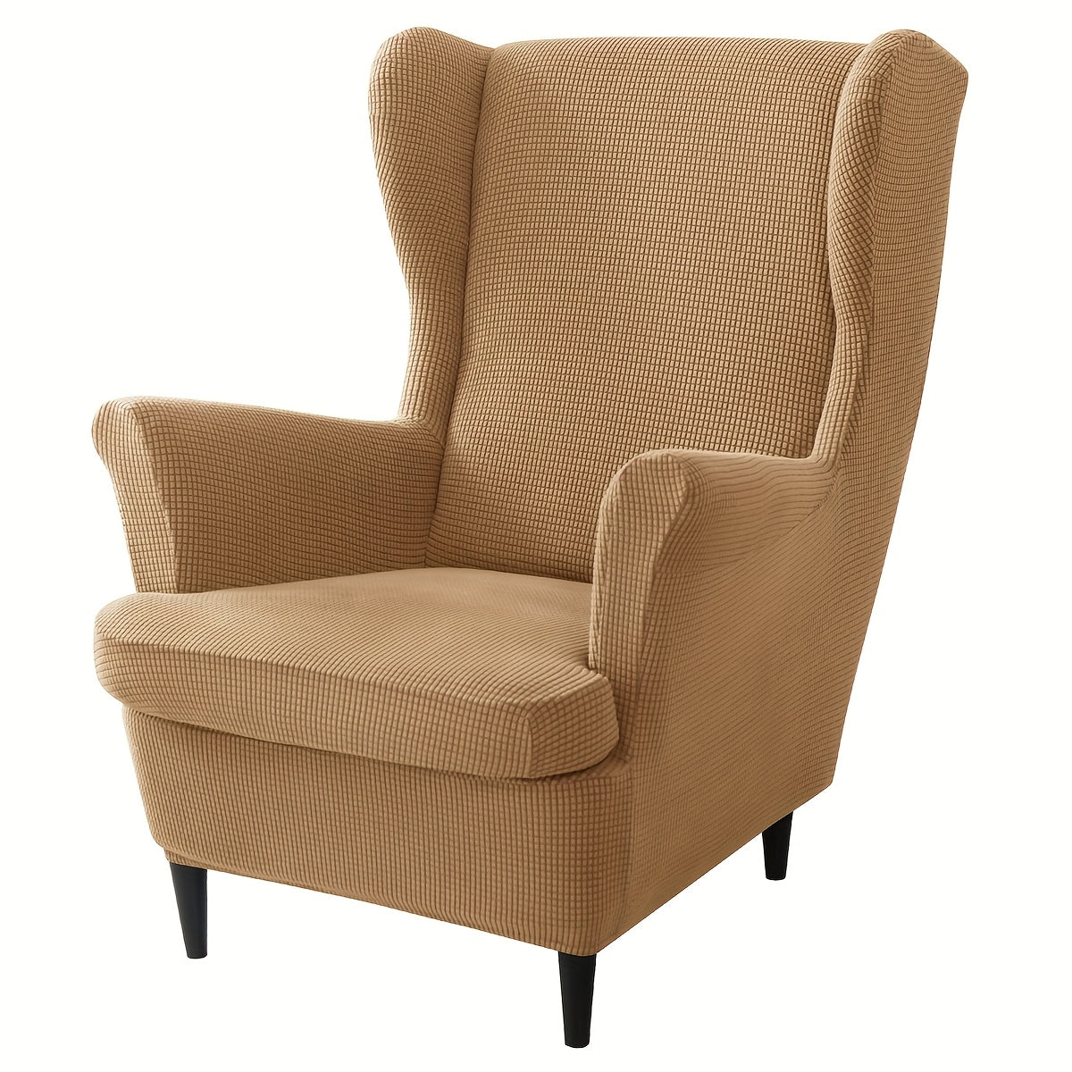 Housse de canapé épaisse extensible en velours côtelé jacquard pour fauteuil, vue de dos