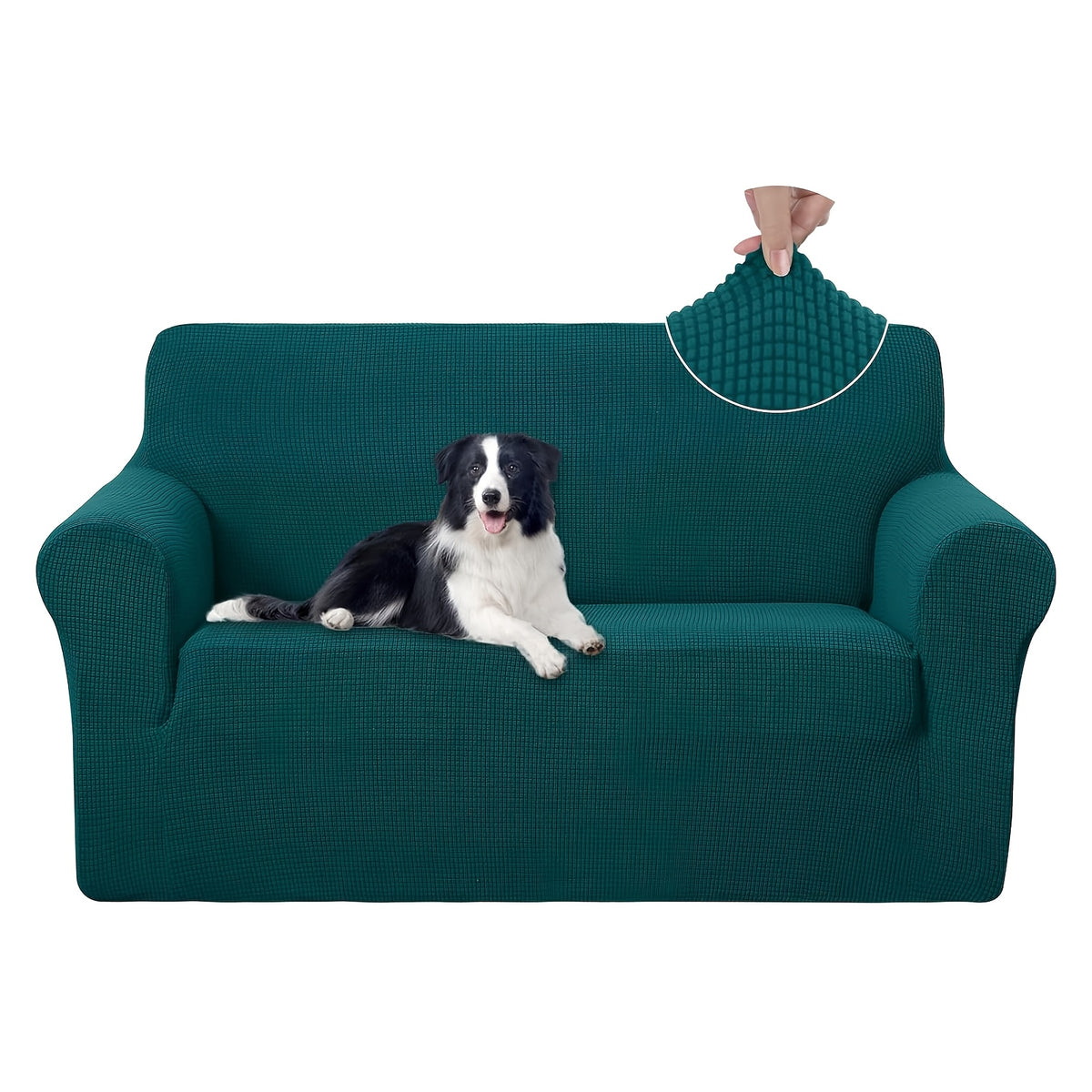 Housse de canapé extensible en polaire jacquard, visuel produit