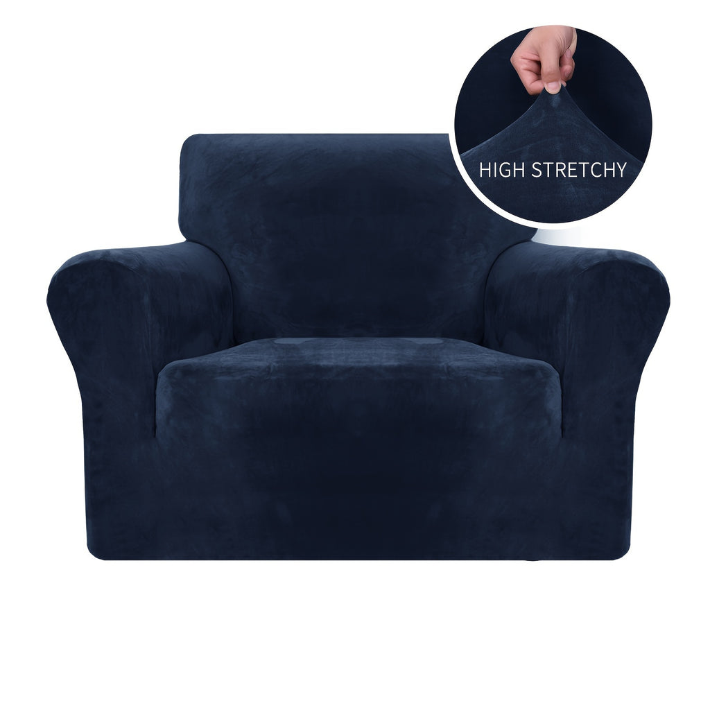 Housse de canapé extensible en velours jacquard antidérapante d'esprit vintage, autre coloris